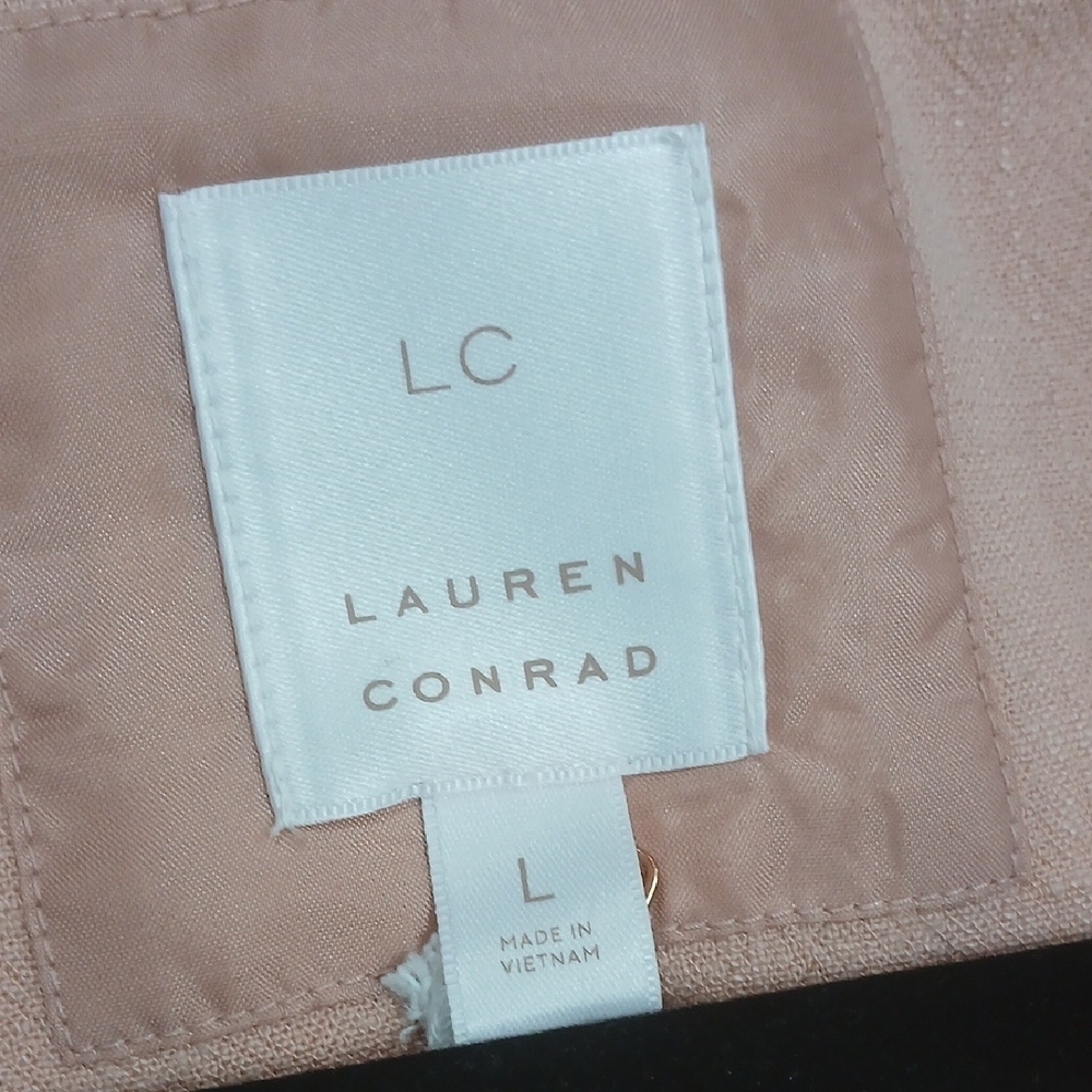 LC Lauren Conrad Blush Pink Trench Coat Sz L new With Tag - Picture 9 of 10
